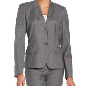 BOSS HUGO BOSS Jadena Jacket Blazer Stretch Wool Two Button Gray